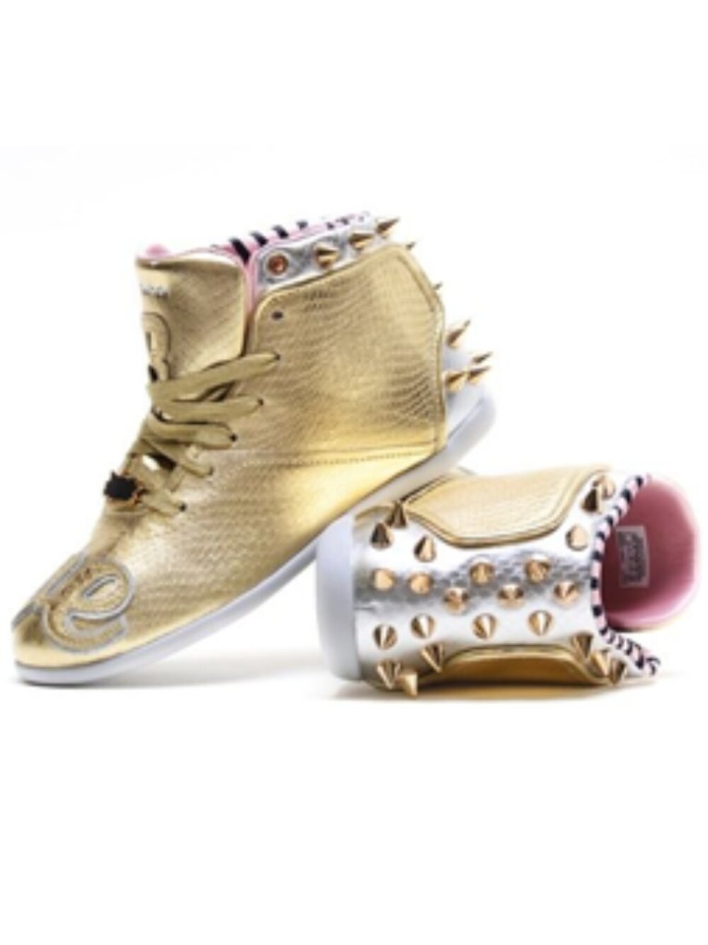Reebok x Melody Ehsani M.E. Love Betwixt Mid Gold Python Spiked Sneakers Women's